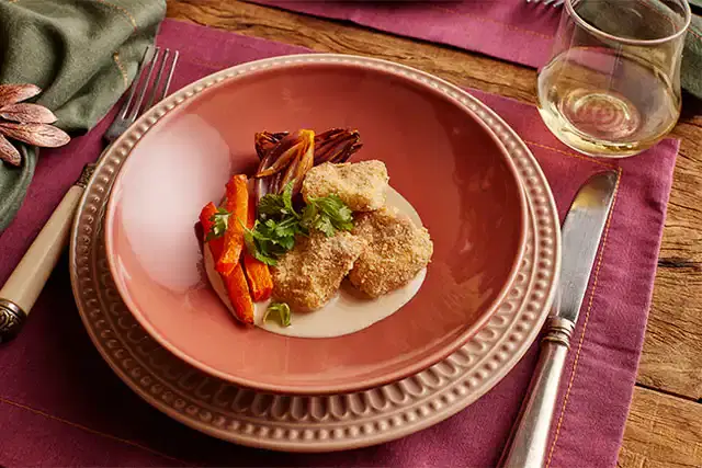 Iscas de peixe com legumes assados na Air Fryer da Rita Lobo