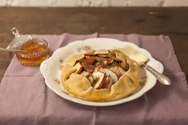Torta com compota de frutas