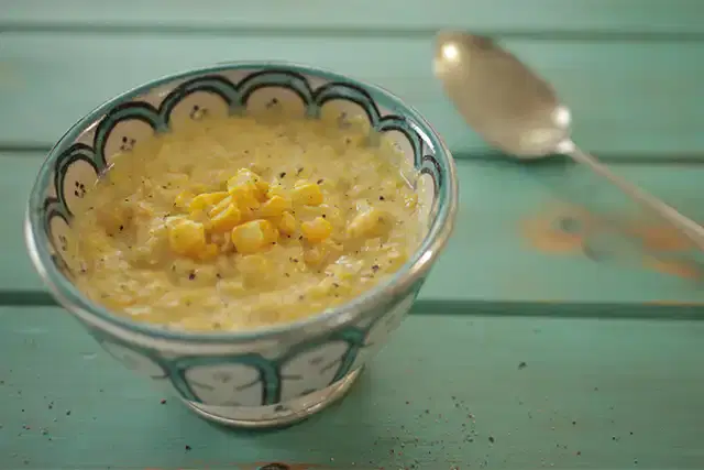 Creme de milho-verde