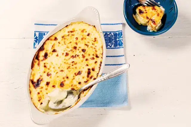 Palmito pupunha gratinado com parmesão