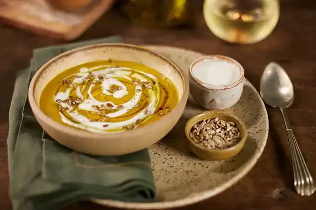Sopa de cenoura assada