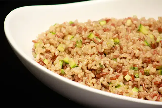 Arroz integral com abobrinha