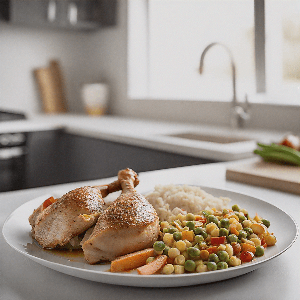 Frango Assado com Legumes na Brasa Frango Assado com Legumes na Brasa