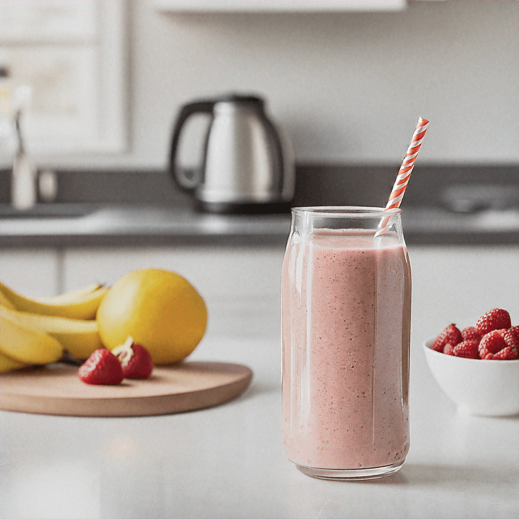 Smoothie de Morango com Leite de Amêndoas Smoothie de Morango com Leite de Amêndoas