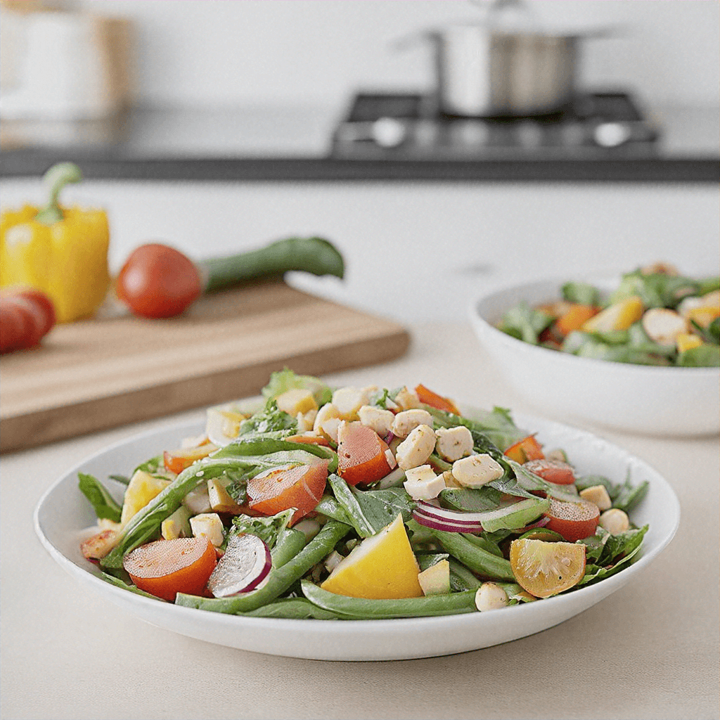Salada de Atum com Grão-de-Bico e Legumes Variados Salada de Atum com Grão-de-Bico e Legumes Variados